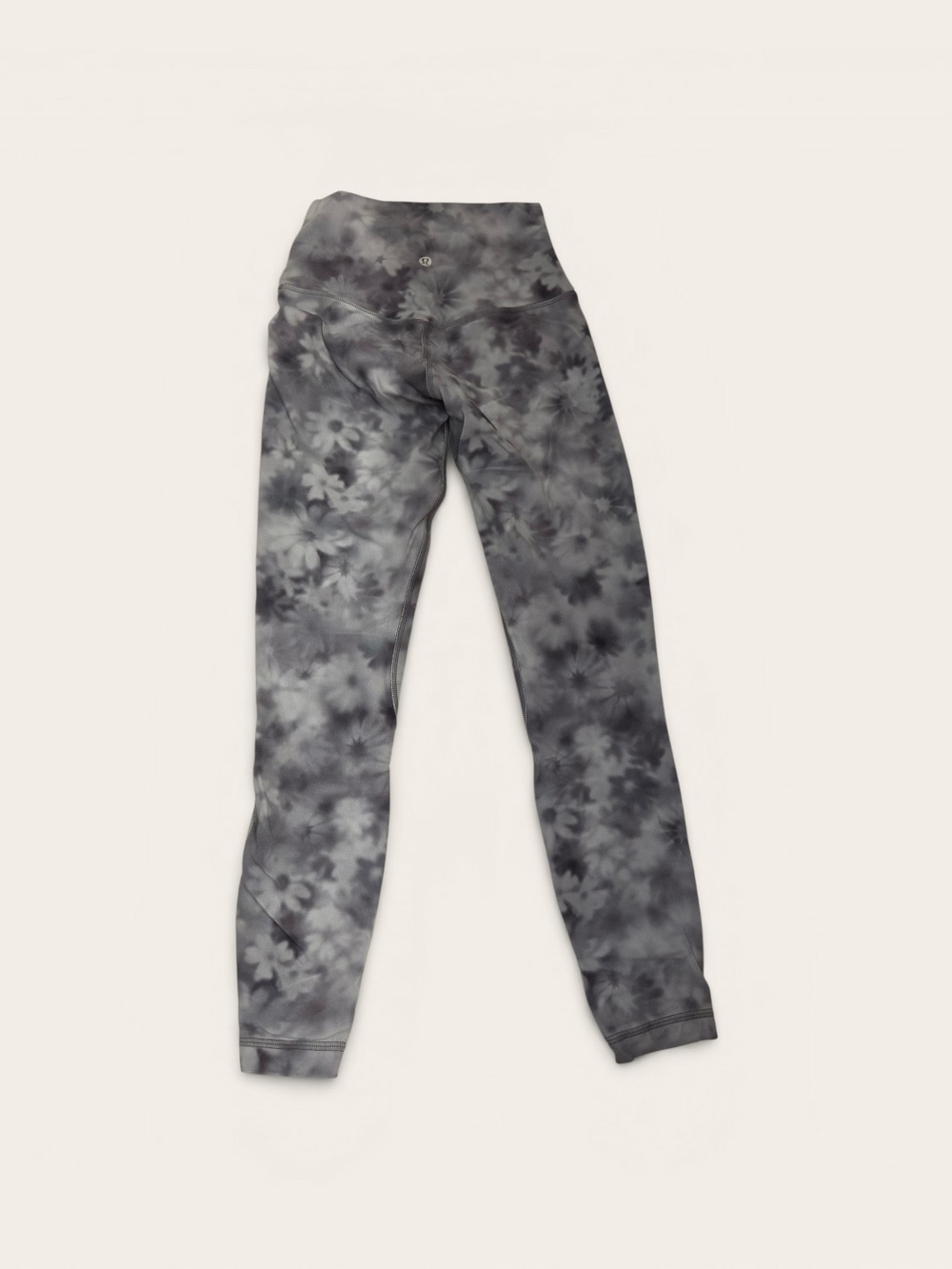 lululemon athletica Kids' Gray Floral Tie-Dye Leggings
